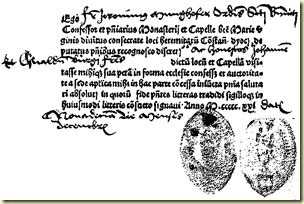 Indulgence accordée en 1521